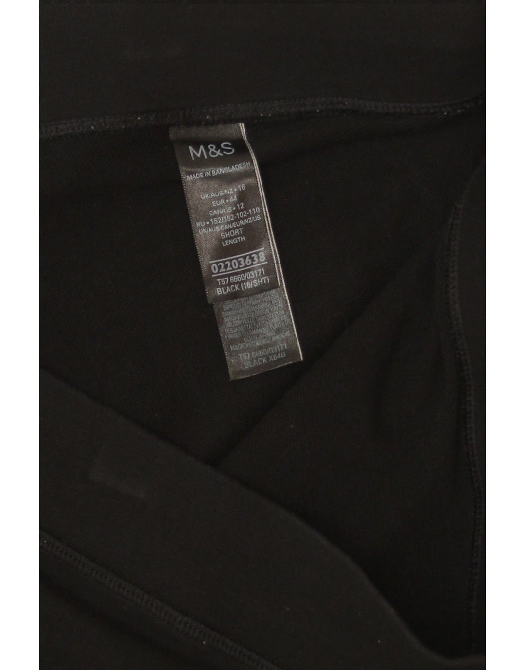 Marks & Spencer ženske tajice UK 16 velike crne pamučne
