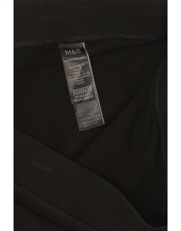Marks & Spencer ženske tajice UK 16 velike crne pamučne