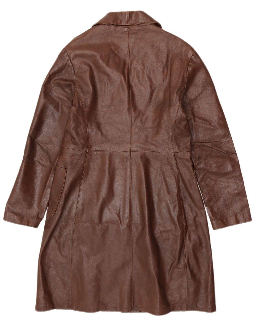 VINTAGE ženski kožni kaput UK 18 XL smeđa koža