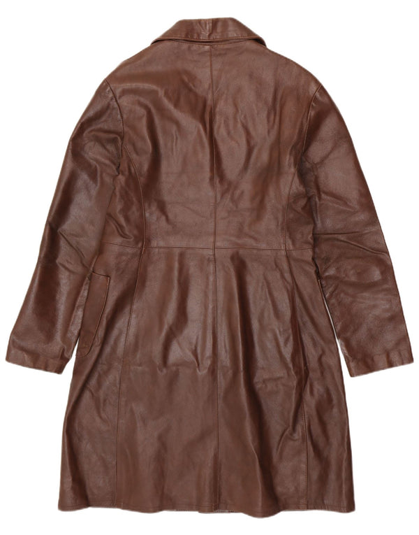 VINTAGE ženski kožni kaput UK 18 XL smeđa koža