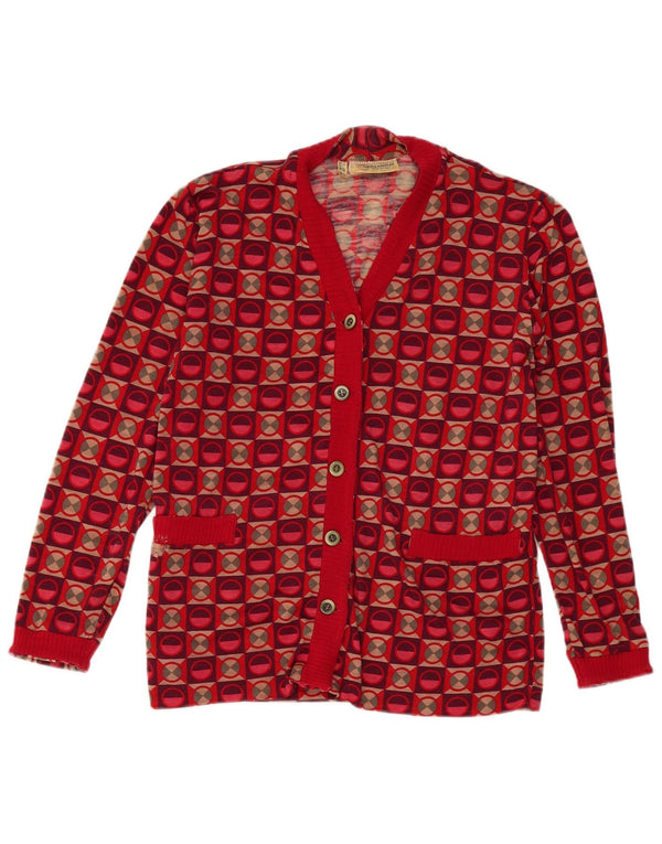 Giovannozzi ženski kardigan pulover UK 18 XL crveni geometrijski