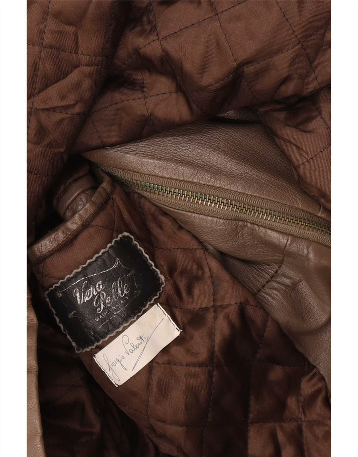 Vintage muška vojna kožna jakna UK 40 Large Brown