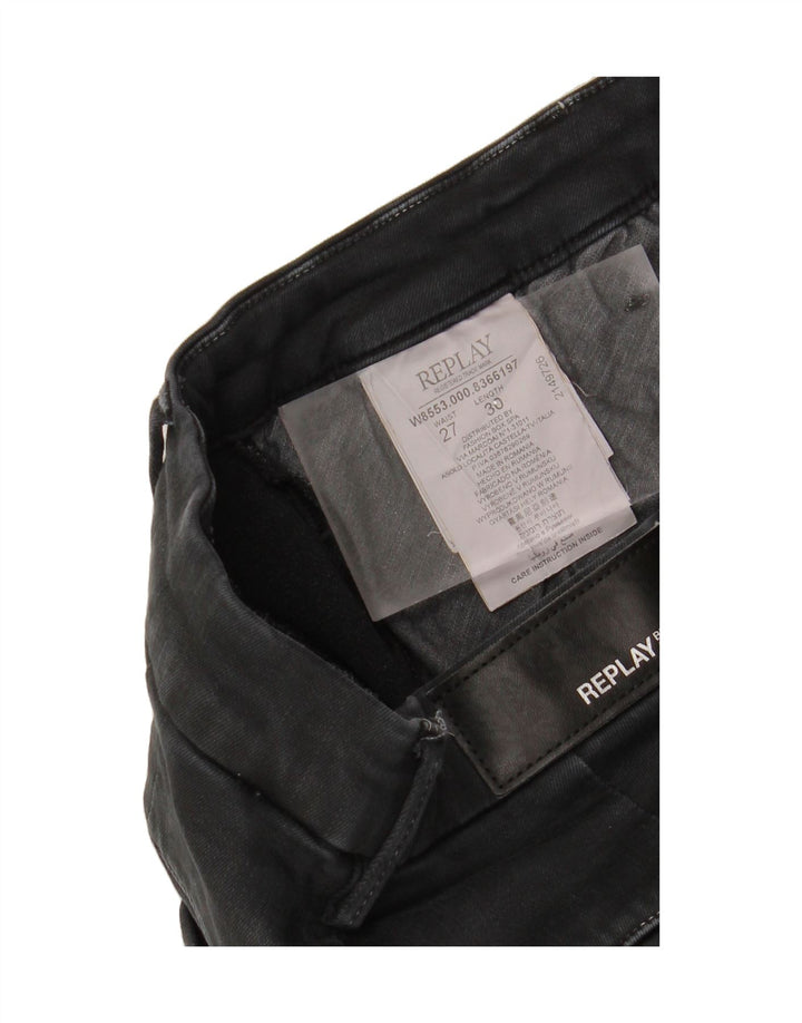 REPLAY Womens Slim Jeans W27 L30 Grey Cotton Vintage Replay and Second-Hand Replay from Messina Hembry 