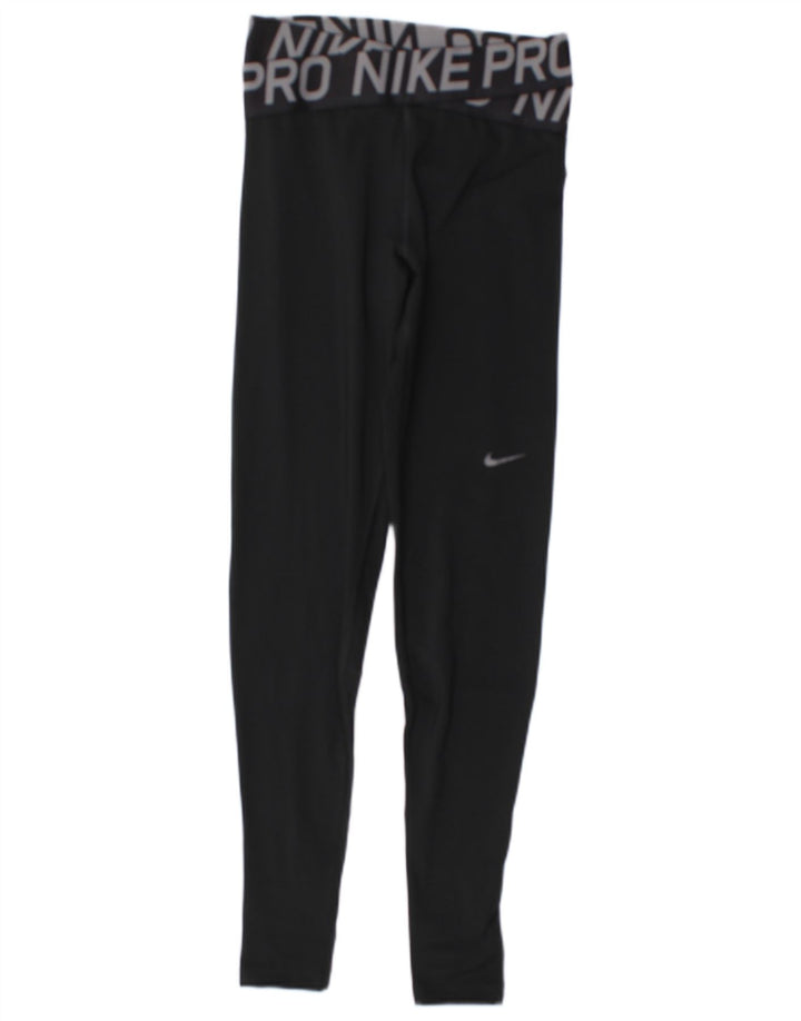 Nike Ženske Dri Fit Graphic Leggings UK 8 Male crne poliesterske