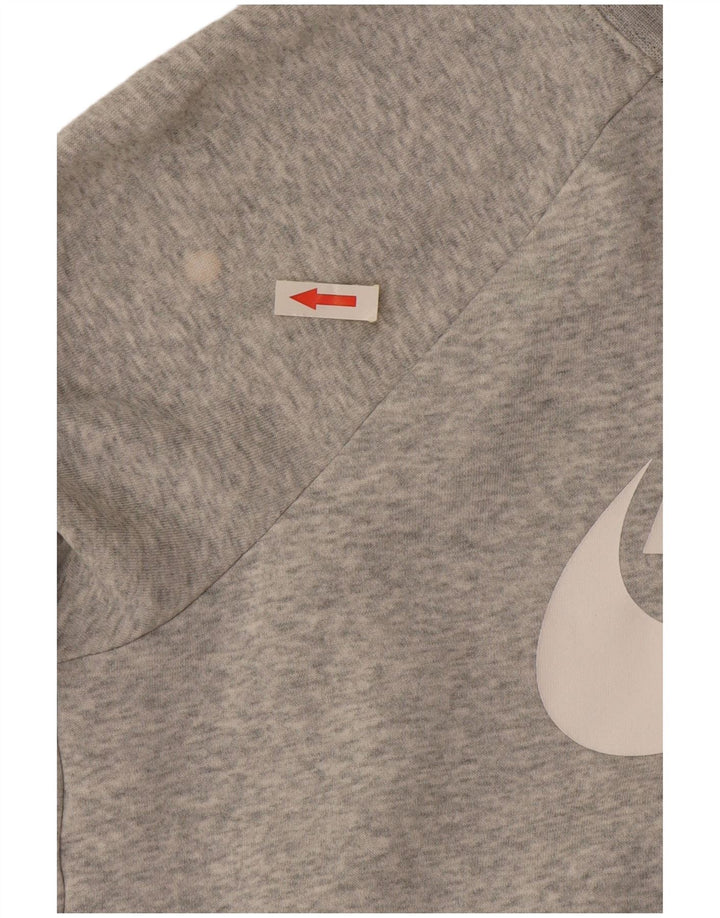 Nike Ženska prekomjerna trenirka s grafičkim motivima UK 10 Mali sivi pamuk