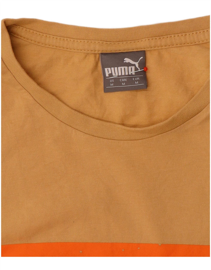 Puma muška majica s grafičkim motivima srednje žuta