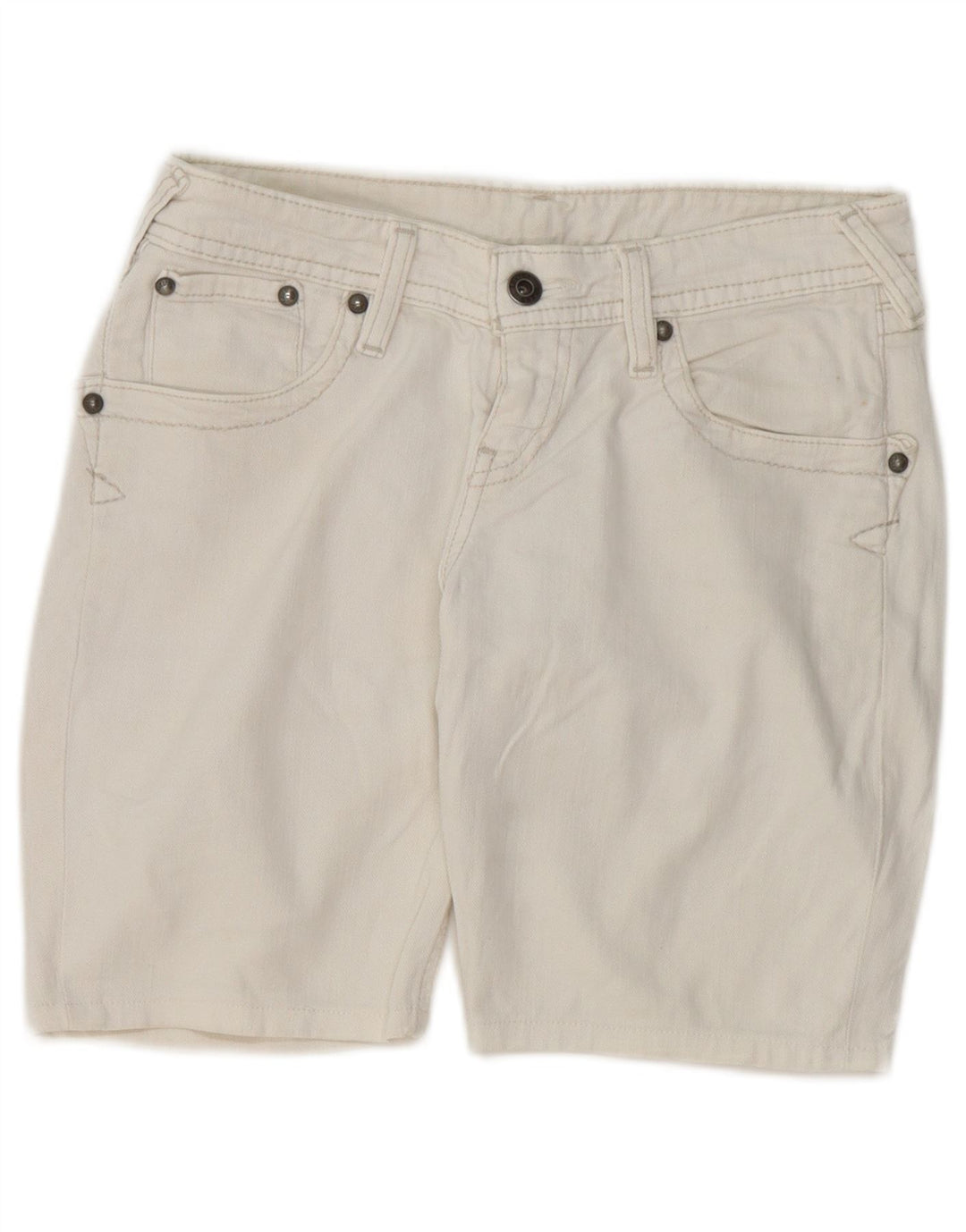 LEVI'S Ženske traper kratke hlače W28 Srednje bijeli pamuk