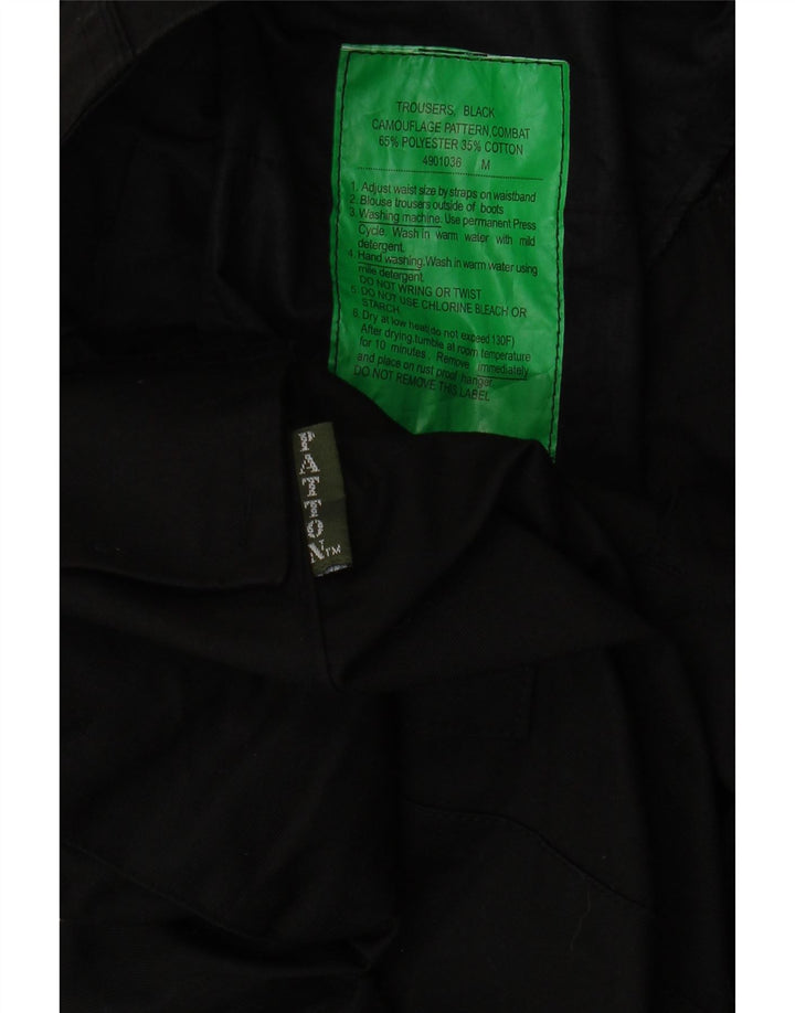 PATTON Mens Cargo Cropped Trousers Medium W32 L24 Black Polyester