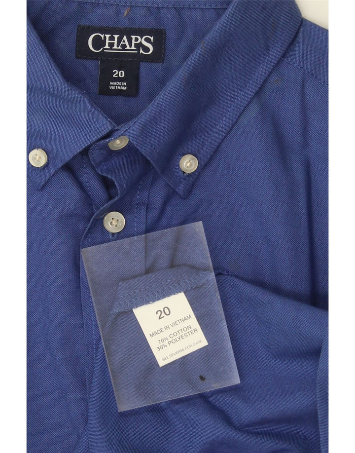 CHAPS Boys Shirt 15-16 Years Blue Cotton Vintage Chaps and Second-Hand Chaps from Messina Hembry 