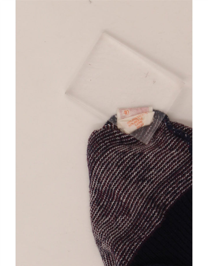 VINTAGE muški džemper s okruglim izrezom UK 40 Srednji bordo Fair Isle