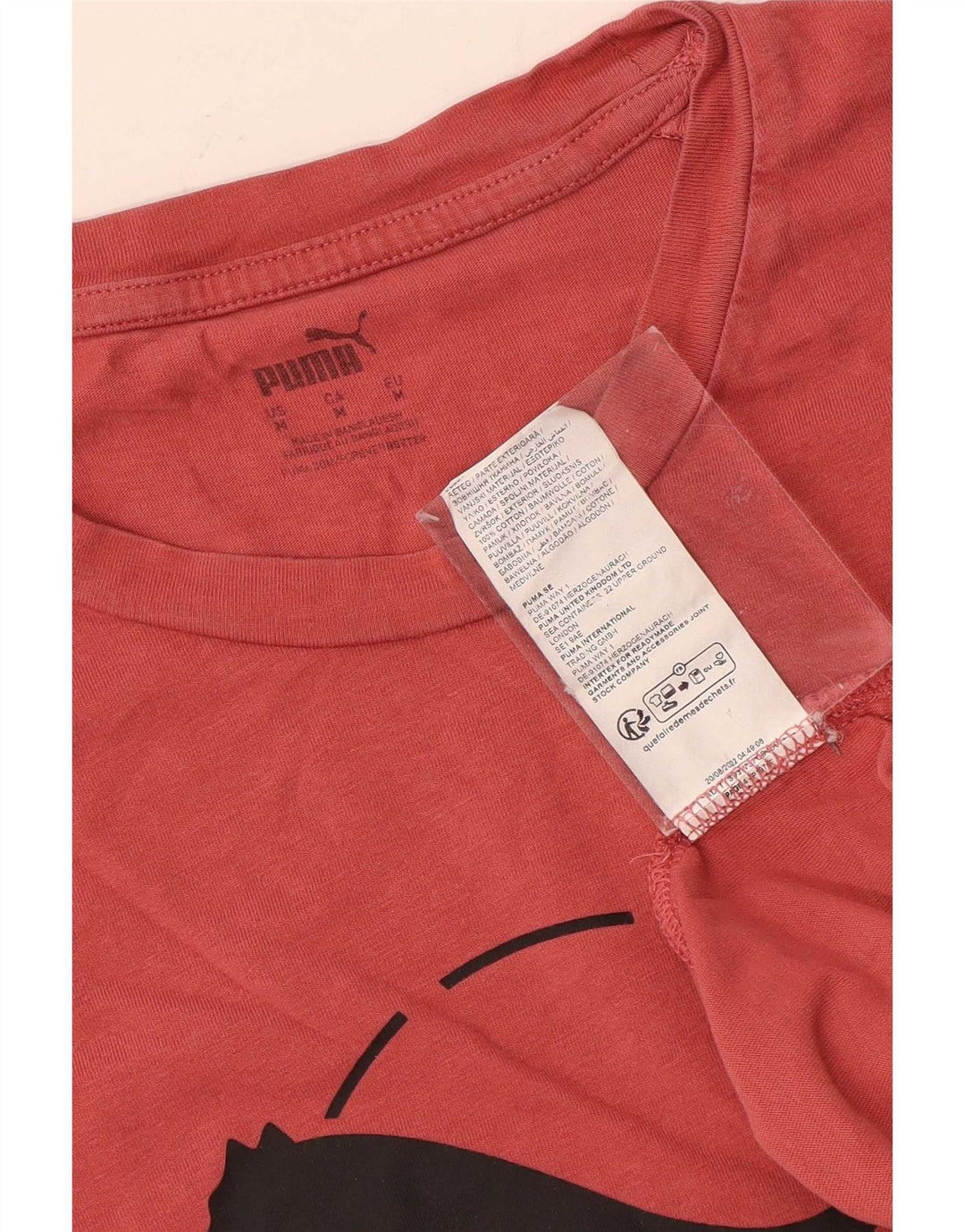 Puma muška majica s grafičkim motivima, srednji crveni pamuk