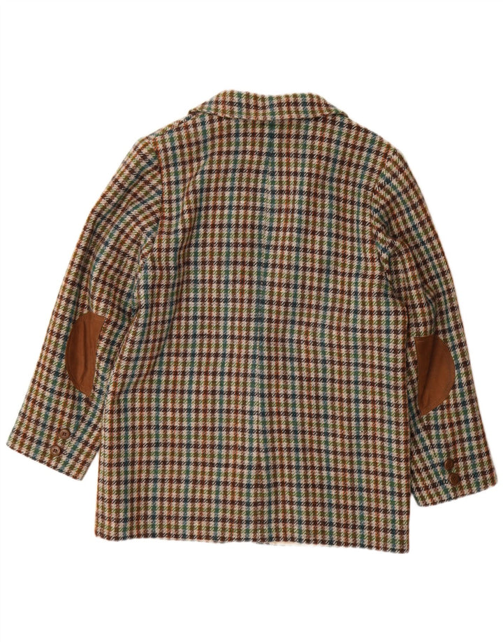 Ženska jakna sa 2 gumba Harris Tweed EU 42, velika zelena houndstooth