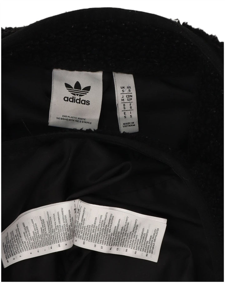 Adidas muška jakna od flisa širokog kroja UK 36 mala crna poliester