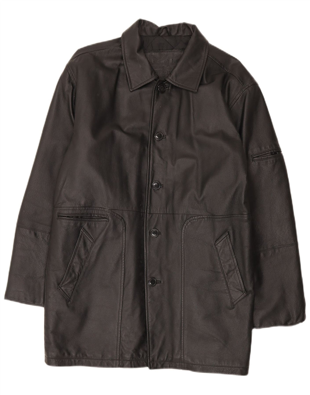 Union River Muški kožni kaput UK 41/43 Veliki crni kožni