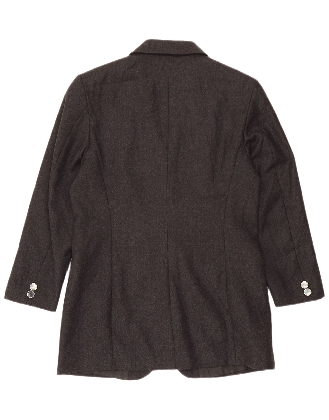 Vintage ženska duga jakna s 3 gumba UK 14 srednje siva