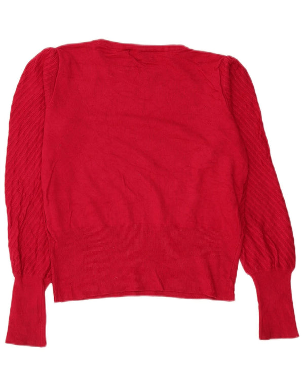 Marks & Spencer ženski pulover s kratkim izrezom UK 10 Small Red