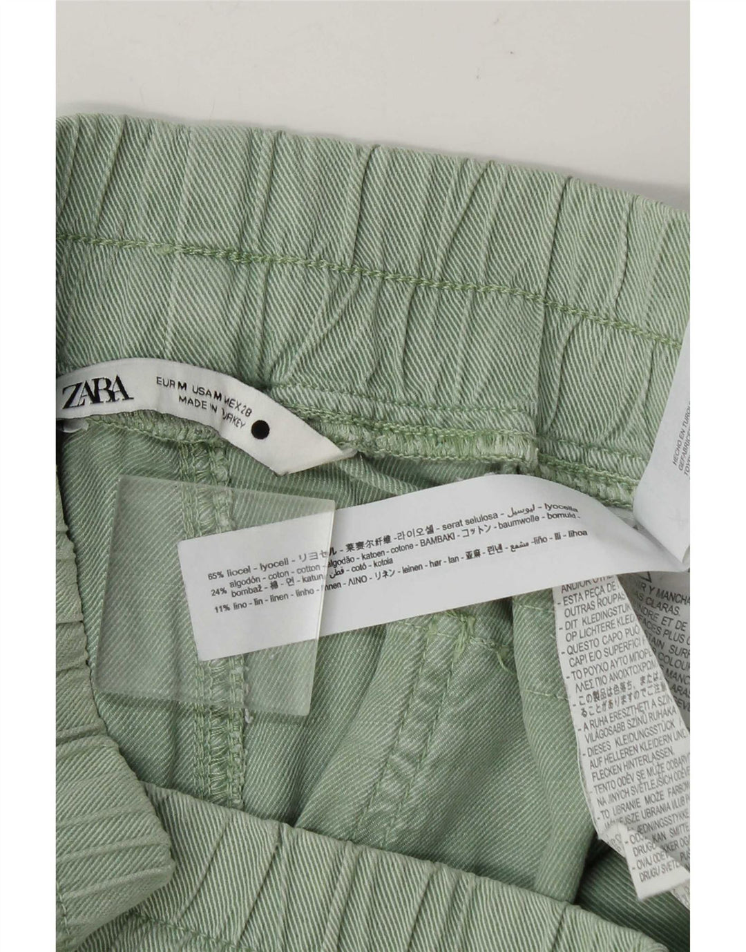 Zara ženske jogger hlače srednje veličine W28 L27 zeleni liocel