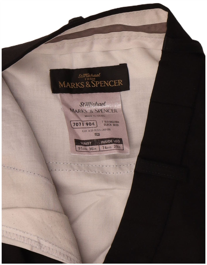 Marks & Spencer muške hlače ravnog odijela St. Michael W36 L29 crne