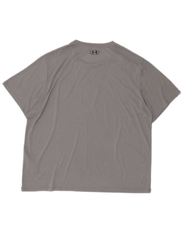 Under Armour Mens Graphic T-Shirt Top 3XL Grey Polyester