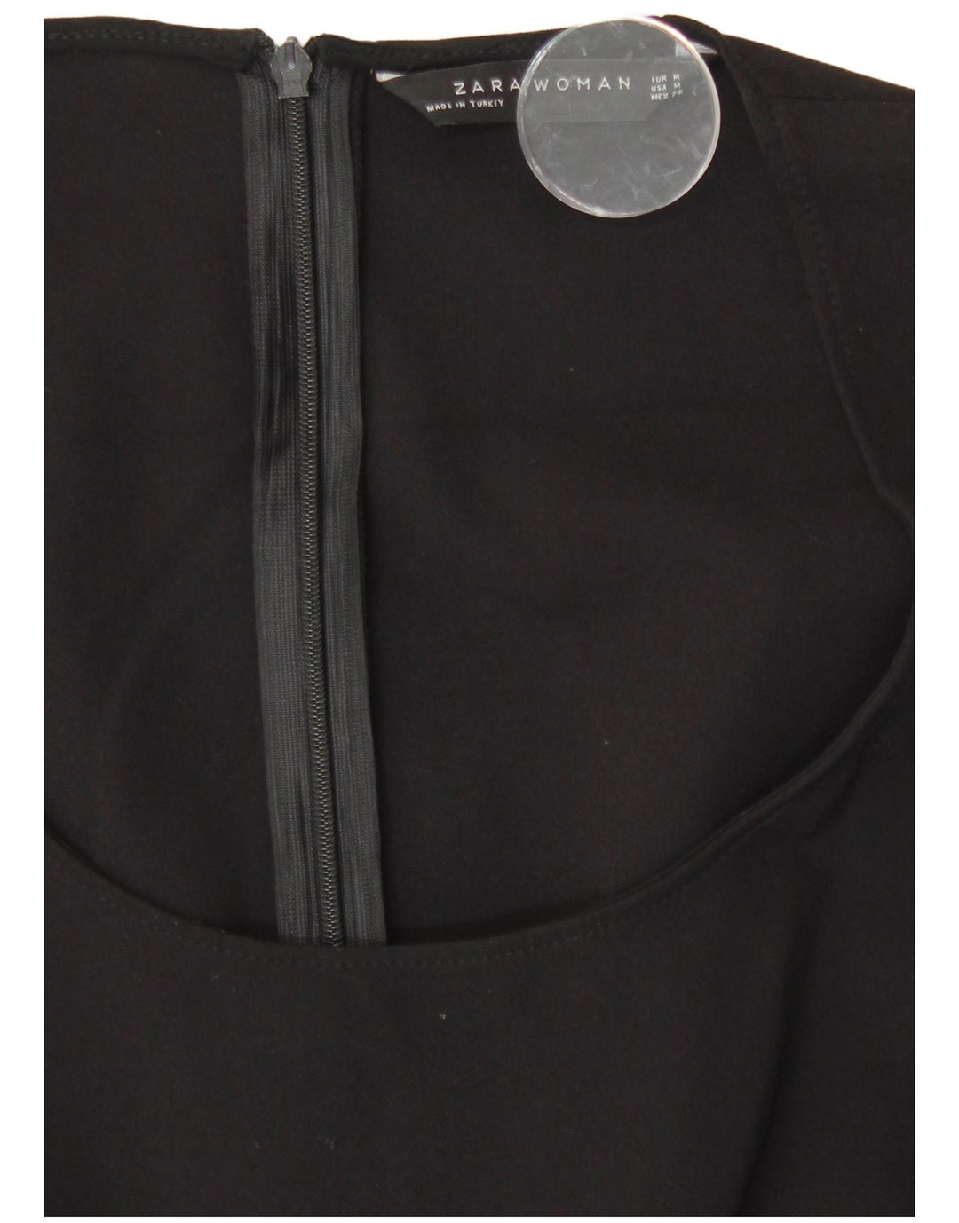 Zara ženska haljina bez rukava uz kroj UK 12 Srednji crni poliester