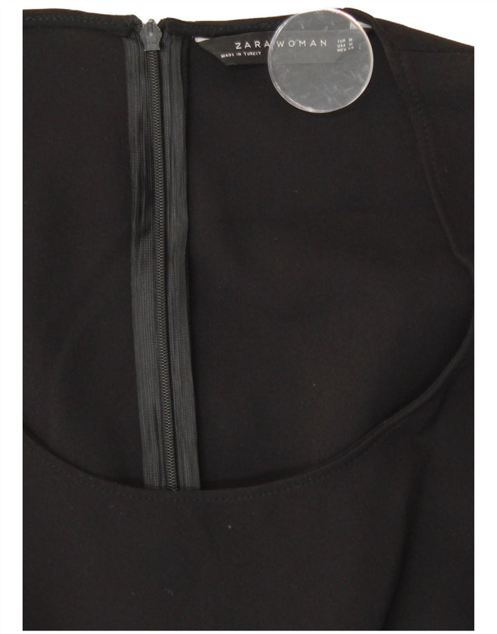 Zara ženska haljina bez rukava uz kroj UK 12 Srednji crni poliester