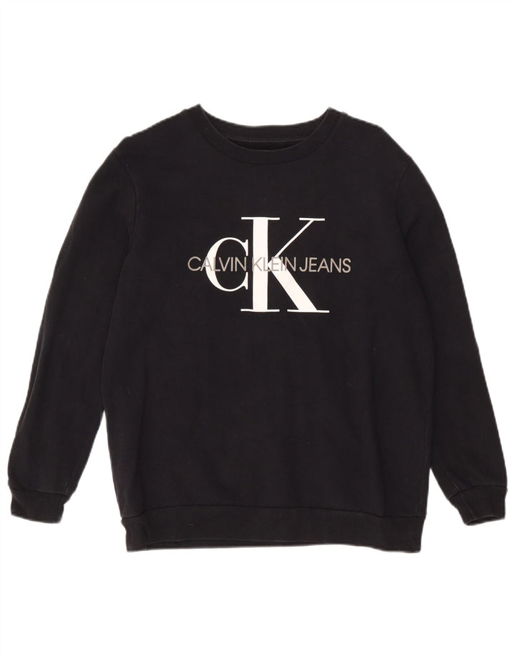 Calvin Klein Jeans ženski džemper s grafičkim motivima UK 12 srednje crna