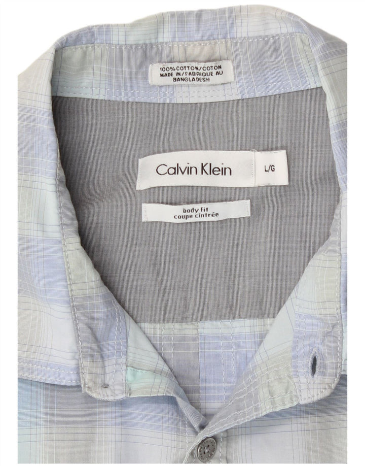 Calvin Klein muška košulja veliki plavi karirani pamuk