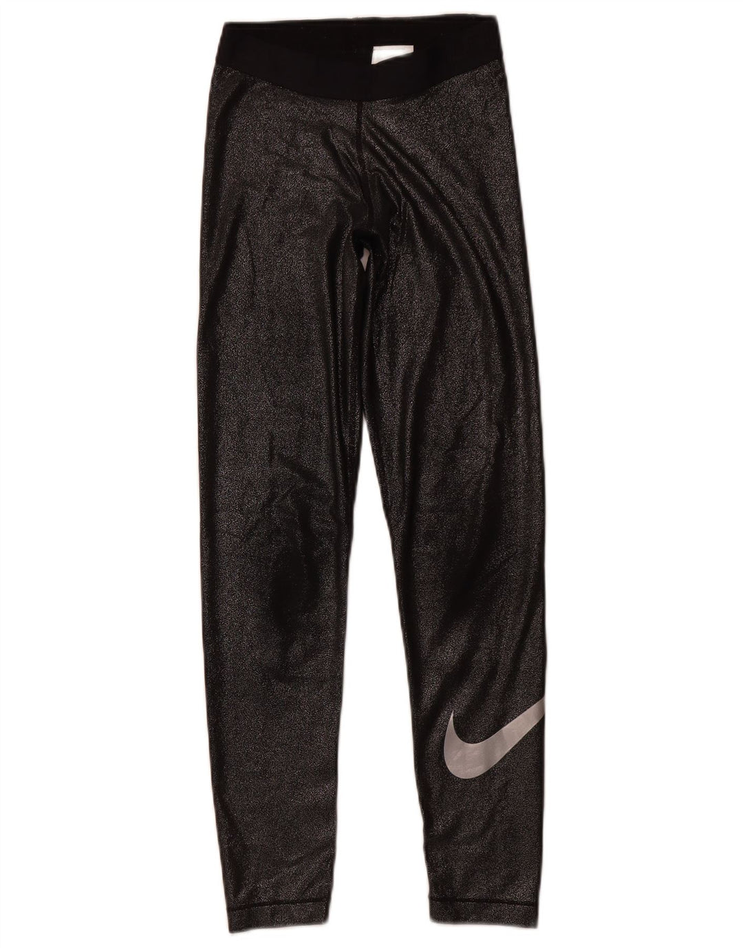 NIKE Ženske Dri Fit grafičke tajice UK 8 Male crne poliesterske