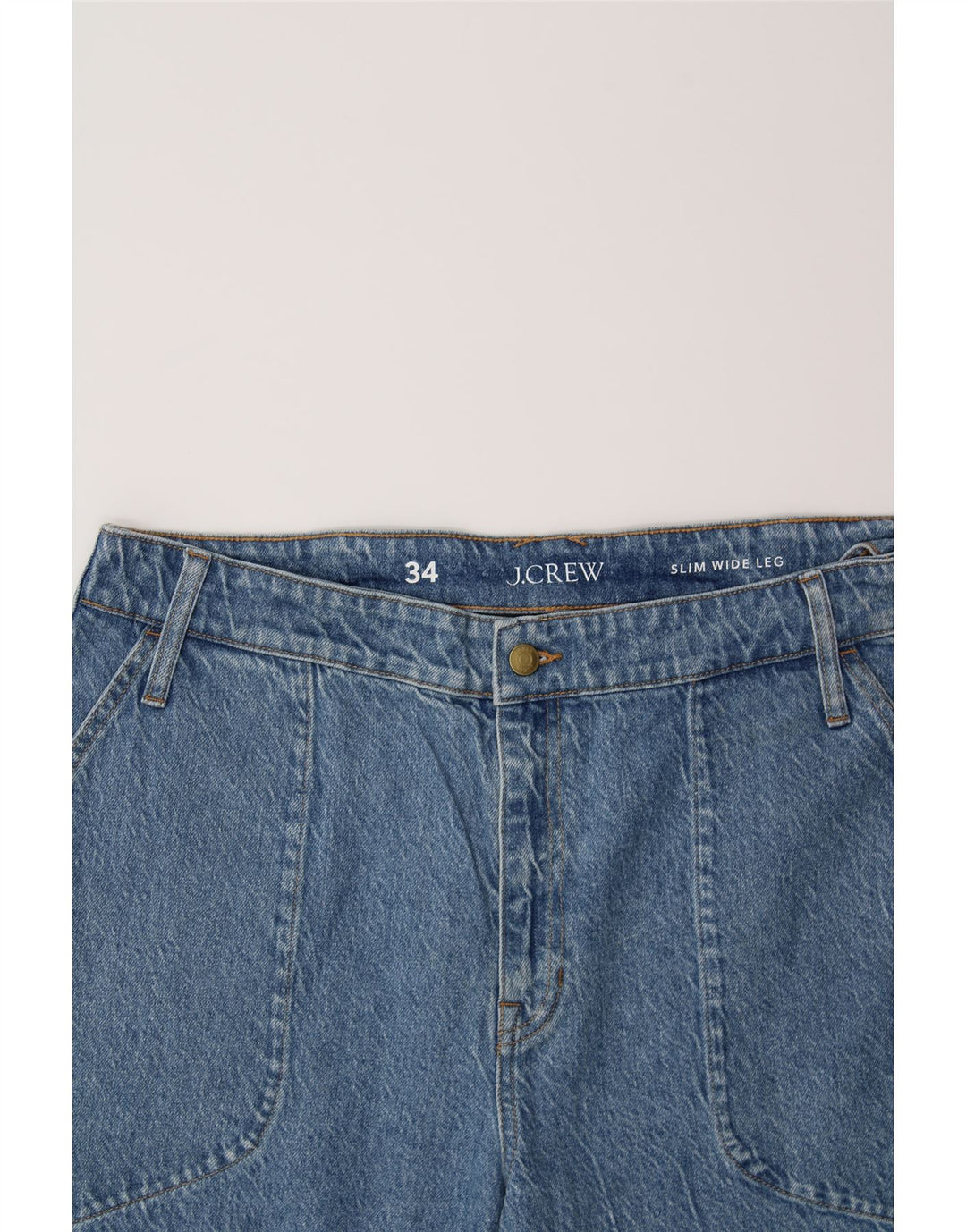 J. CREW Mens Slim Wide Leg Jeans W34 L26 Blue Vintage J. Crew and Second-Hand J. Crew from Messina Hembry 
