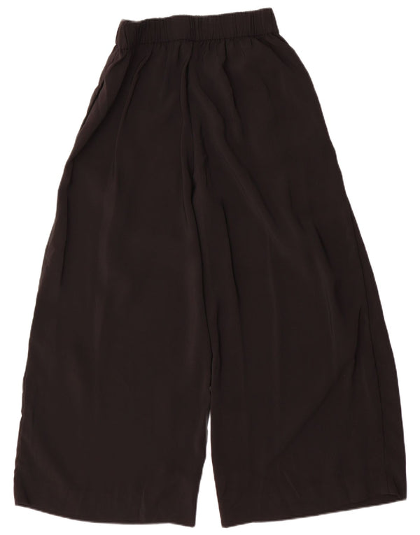 Zara ženske kratke hlače širokih nogavica srednje veličine W30 L24 crni poliester