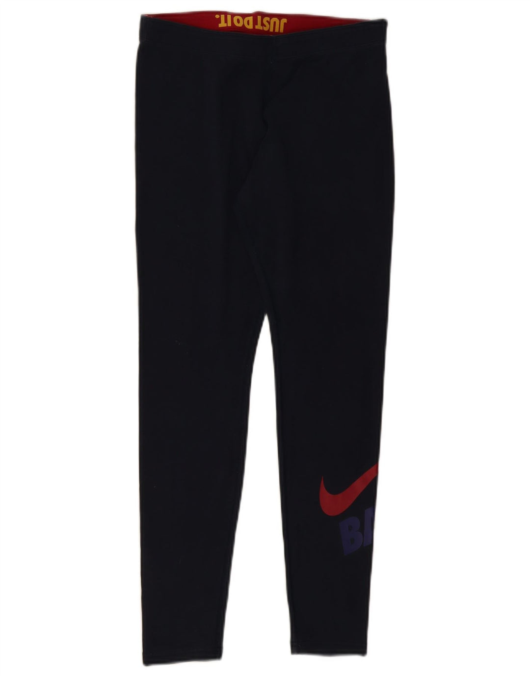 NIKE ženske grafičke tajice UK 12 Srednje tamnoplavi pamuk
