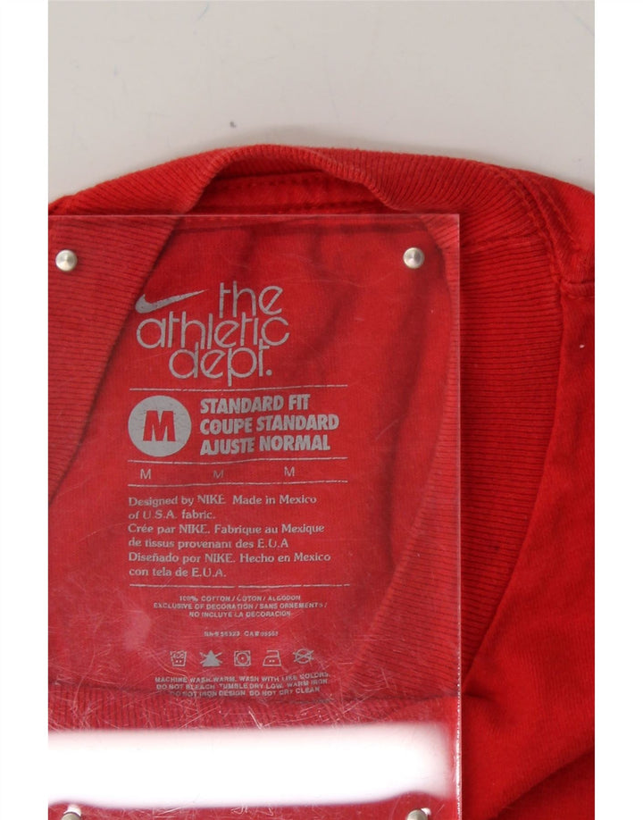 NIKE Mens Canada Standard Fit Graphic T-Shirt Top Medium Red Cotton Vintage Nike and Second-Hand Nike from Messina Hembry 