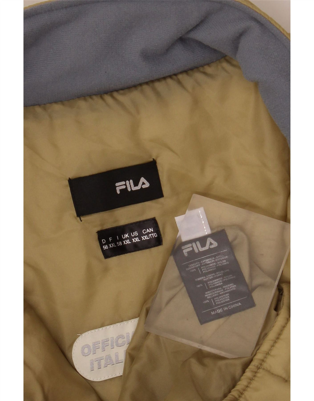 FILA muška podstavljena jakna UK 44 2XL bež poliamid