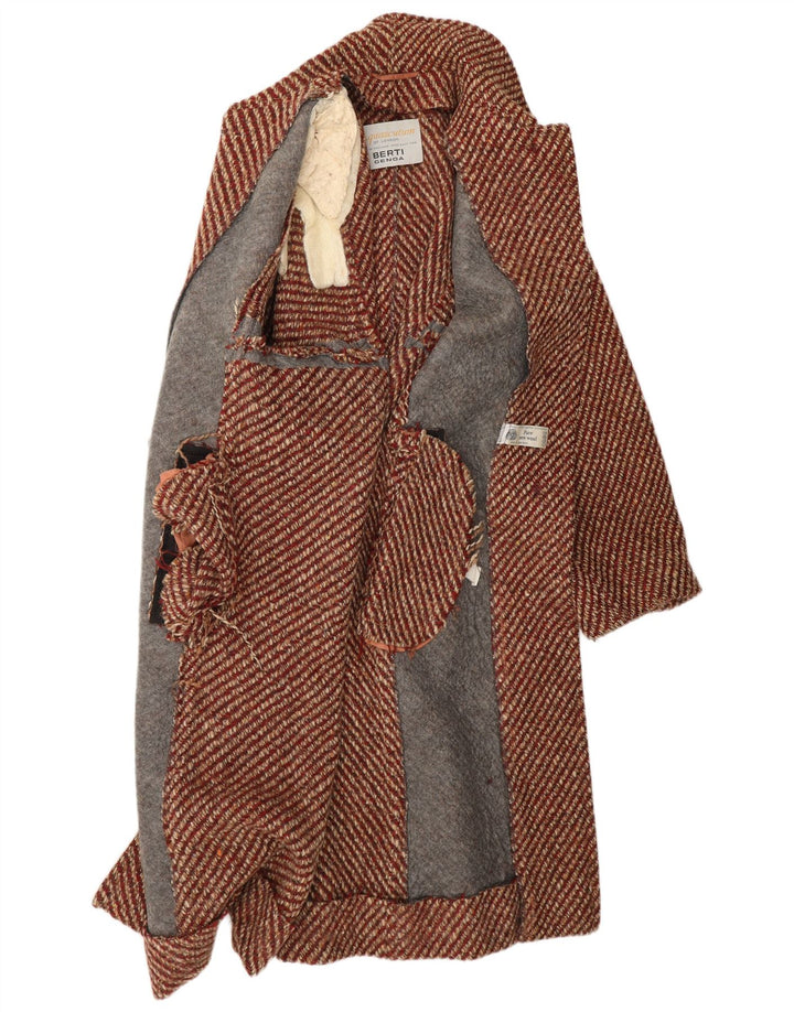 AQUASCUTUM ženski kaput UK 12 srednje crvene fleke, nova klasična vuna