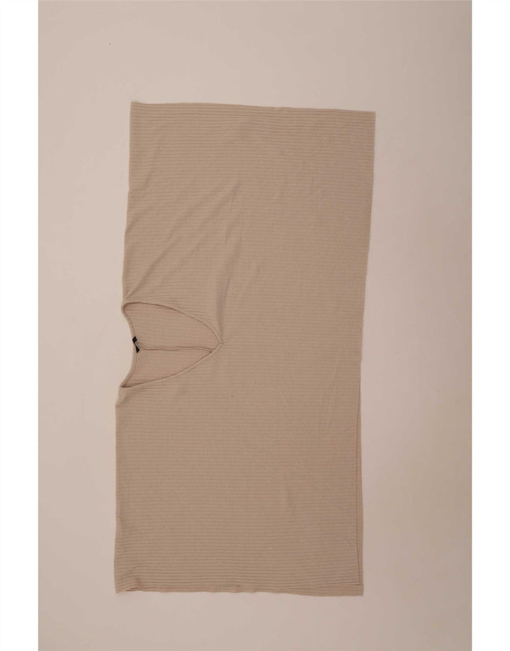Zara ženska asimetrična pončo bluza Top jedna veličina, bež