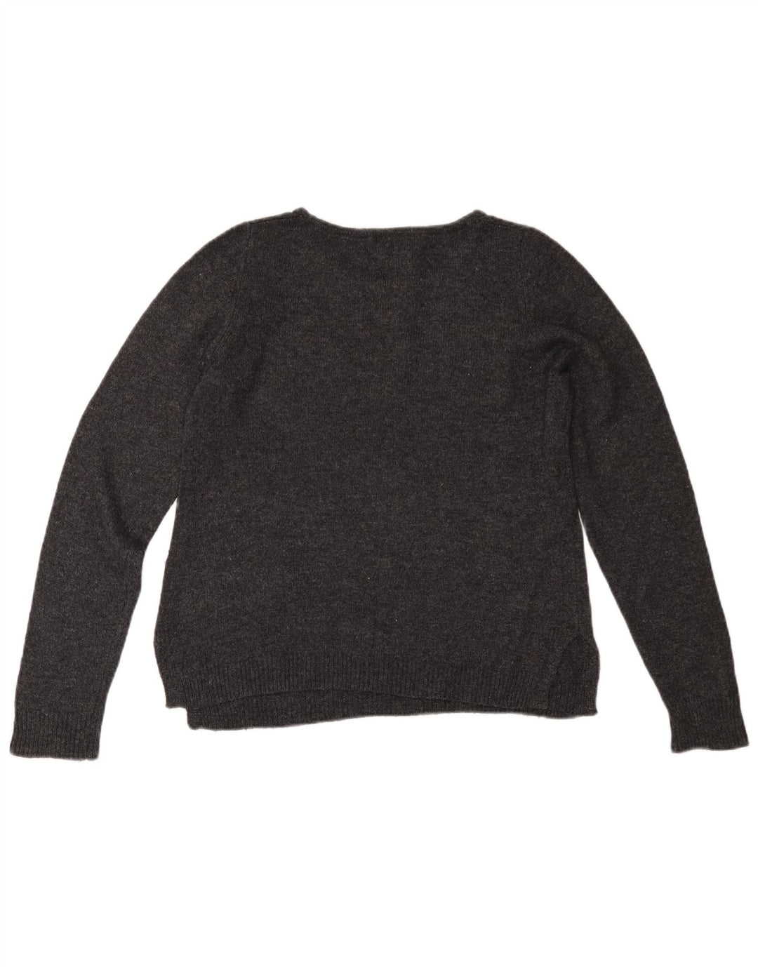 MONSOON ženski džemper s morskim izrezom UK 12 srednje sivi pamuk