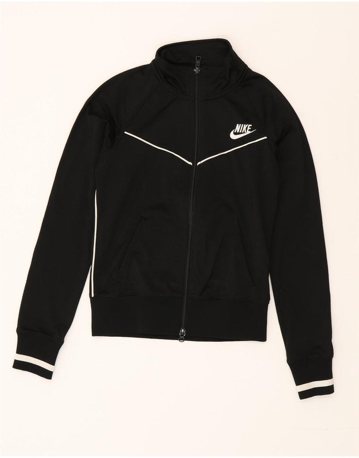 Nike ženska gornja jakna za trenirku UK 6/8 XS crni prugasti poliester