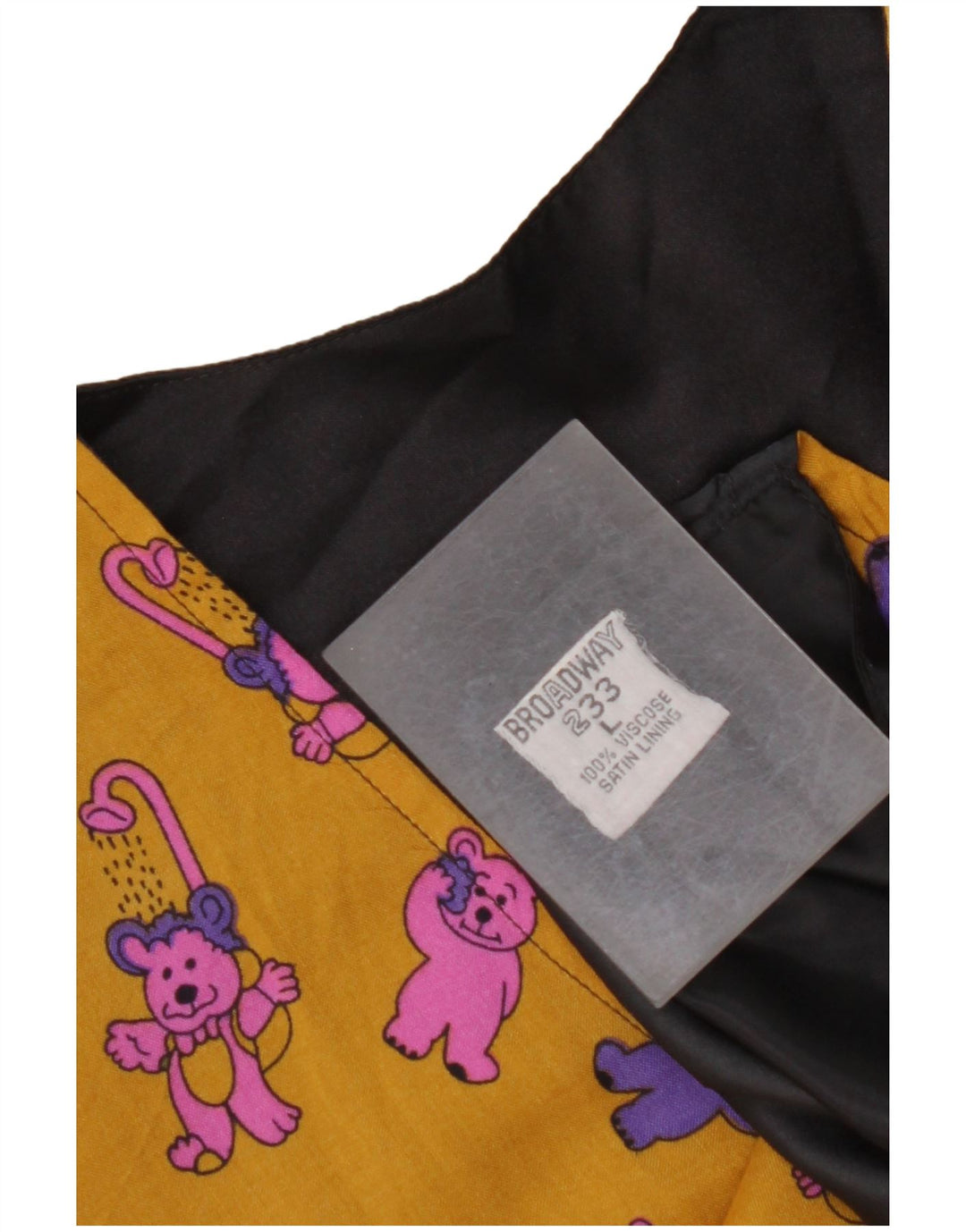 BROADWAY Muški grafički prsluk od viskoze velikih žutih blokova boja