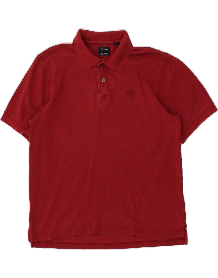 IZOD Mens Polo Shirt Medium Red Cotton Vintage Izod and Second-Hand Izod from Messina Hembry 