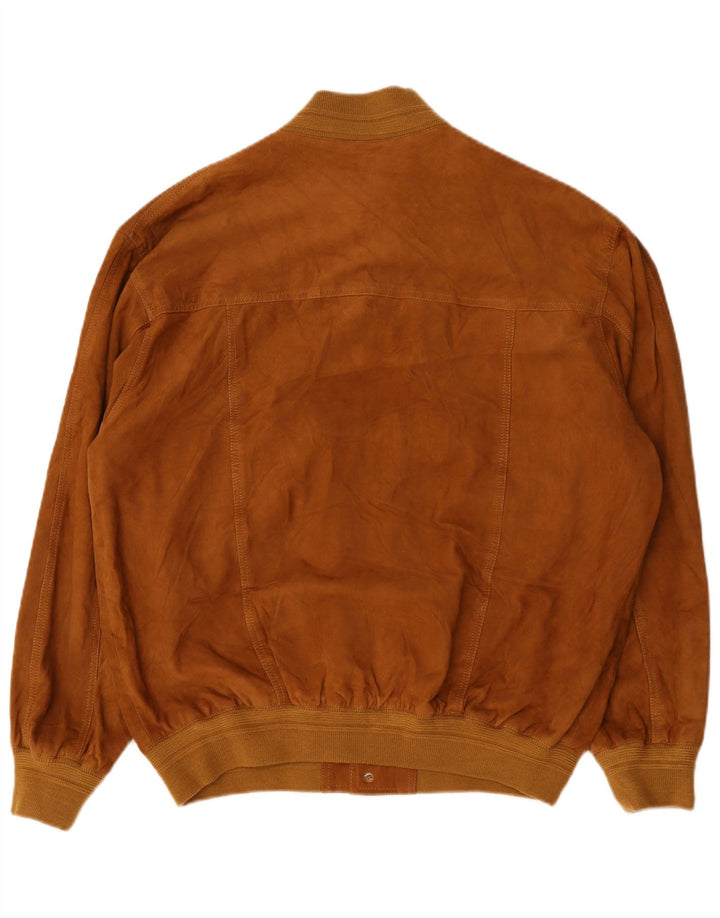 Vintage muška bomber jakna od brušene kože IT 56 3XL smeđa koža