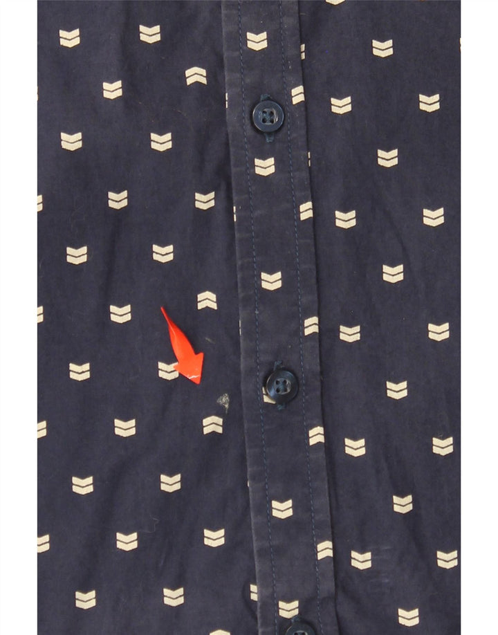 BILLABONG muška uska košulja kratkih rukava Srednje tamnoplava pamuk na točkice