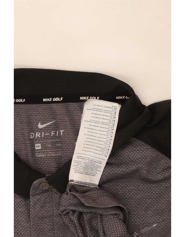 Nike muška Dri Fit polo majica 2XL siva poliesterska boja