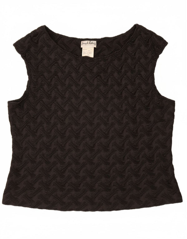 JOSEPH RIBKOFF Ženski gornji dio bluze bez rukava UK 18 XL crni poliester
