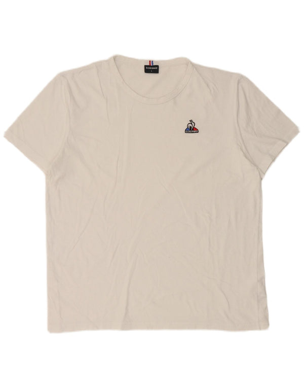 Le Coq Sportif muška majica kratkih rukava, veliki bijeli pamuk