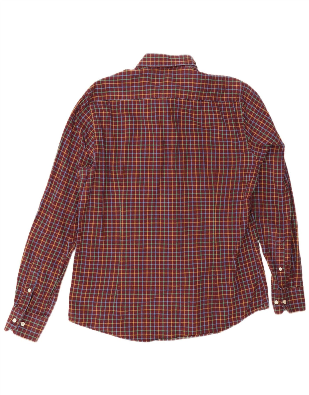 Barbour muška krojena flanelska košulja srednje tamnocrvene boje