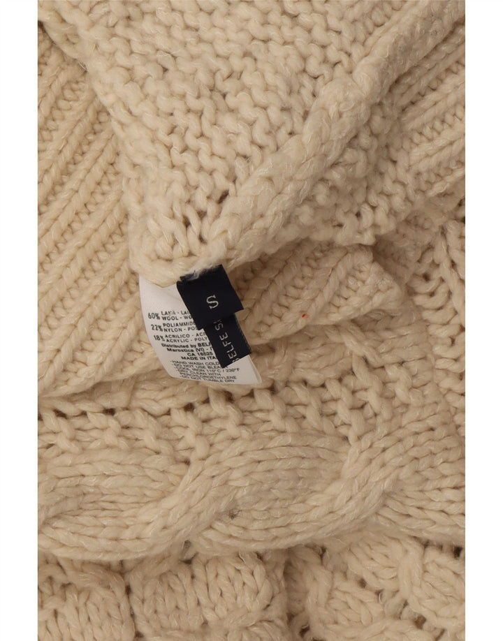 Razglednica, muški kardigan džemper s punim patentnim zatvaračem, mali od bijele vune