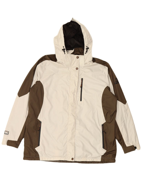 Ženska vjetrovka s kapuljačom IGUANA EU 46 XL u bijeloj boji