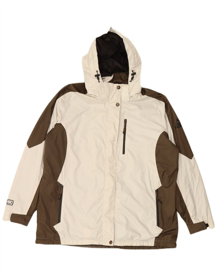 Ženska vjetrovka s kapuljačom IGUANA EU 46 XL u bijeloj boji