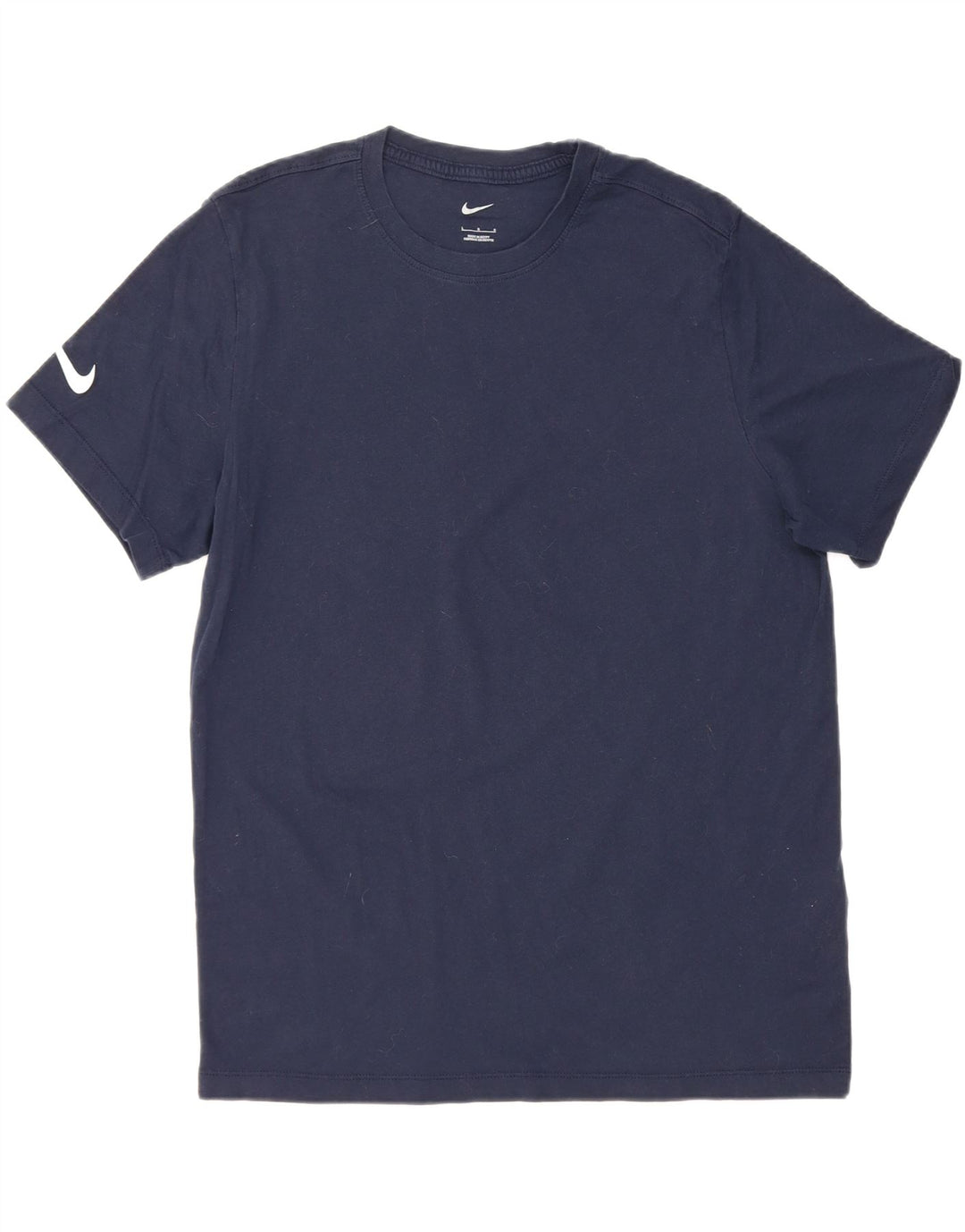 NIKE Mens T-Shirt Top Large Navy Blue Cotton