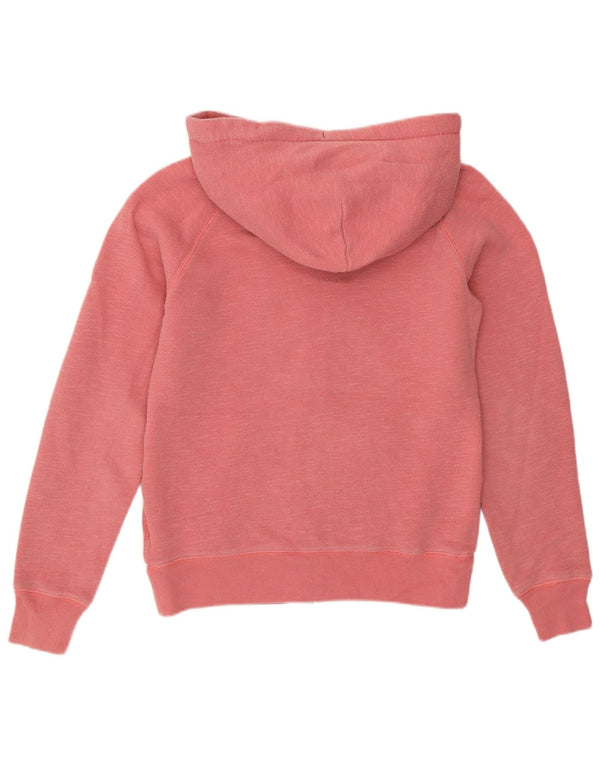Jack Wills Womens Graphic Loose Fit Zip Hoodie Sweater UK 10 Small Pink